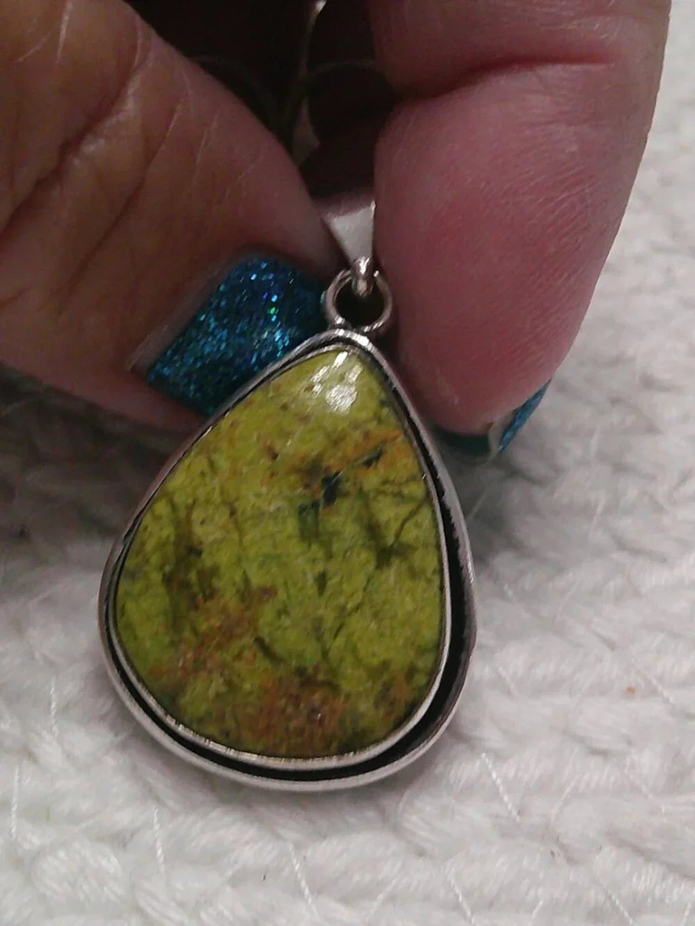 Stunning AUSTRALIAN GREEN OPAL Handmade Sterling 925 Pendant/Chain #990E